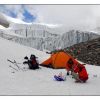 Cordillera Real 2006: Hier am Ancohuma-Hochlager auf 5500 m Höhe. Zelt: Vaude Space K2 mit Doppelgestänge