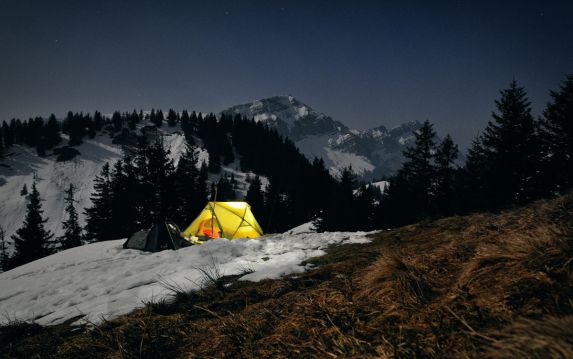 Nachtlager unterhalb des Gipfels